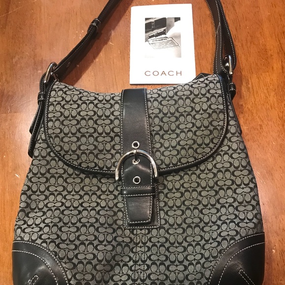 coach Handbags - Coach signature soho hobo medium grey purse